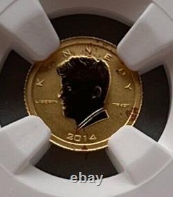 2014 Burundi Reverse Proof Gold John F. Kennedy Ngc Pf70 Fdi 1/2 Gram. 9999 Fine