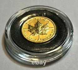 2014 Canada 1/10th oz $5 Gold Maple Leaf Coin. 9999 Fine Gold, in Capsule