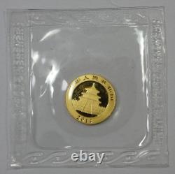 2014 China 20 Yuan Panda 1/20oz. 999 Fine Gold Fractional Coin SEALED