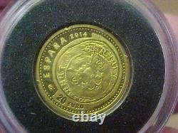 2014 Espana Spain 20 Euro. 999 Fine Gold Coin Unusual Hard To Find 1.24 Grams