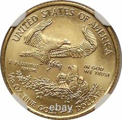2014 Gold Eagle $5 NGC MS 69 (Tenth-Ounce) 1/10 oz Fine Gold