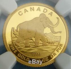 2014 NGC Proof 69 Ultra Cameo Canada 1/10th oz. 9999 Fine Gold Mammoth $5 Coin