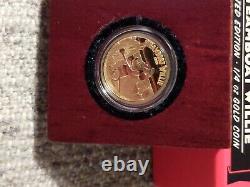 2014 Niue 90 Years of Disney Mickey Mouse 1/4 oz. 9999 fine gold Proof Coin