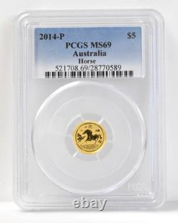 2014 P PCGS MS 69 Australia $5 Year of The Horse 1/20 oz 9999 Fine Gold 2014 P PCGS MS 69 Australia $5 Year of The Horse 1/20 oz 9999 Fine Gold