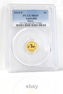 2014 P PCGS MS 69 Australia $5 Year of The Horse 1/20 oz 9999 Fine Gold 2014 P PCGS MS 69 Australia $5 Year of The Horse 1/20 oz 9999 Fine Gold