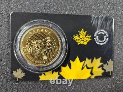 2014 Royal Canadian Mint 1 oz Gold Coin. 99999 Fineness Wild Howling Wolf