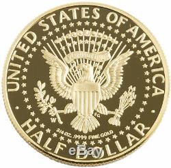 2014-W 3/4oz Gold Kennedy Half Dollar Proof. 9999 fine gold