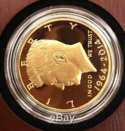 2014 W 50th Anniversary Kennedy Half Dollar Gold Proof Coin 99.99% Fine