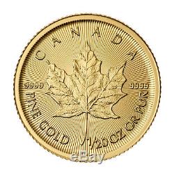2015 1/20oz Canadian Gold Maple Leaf Coin. 9999 Fine BU