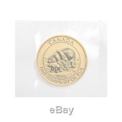 2015 1/4 oz $10 Canadian Gold Polar Bear and Cub. 9999 Fine BU (Sealed)