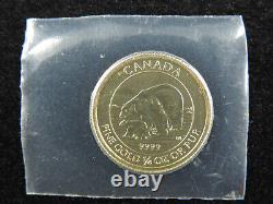 2015 1/4 oz $10 Gold Coin Polar Bear and Cub 99.99% Fine Au RCM Canada