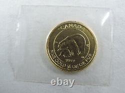 2015 1/4 oz $10 Gold Coin Polar Bear and Cub 99.99% Fine Au RCM Canada