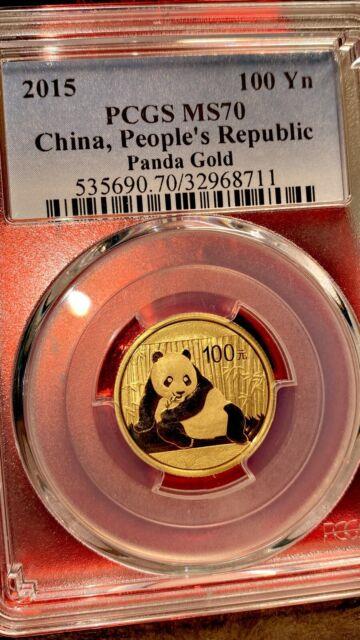 2015 100yn China's People Republic Pcgs Ms70 Certified. 999 Fine 1/4 Gold Coin