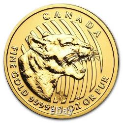 2015 $200 Gold Canadian Cougar 1 Oz 99999 Fine Coin Only 1 Ozt Trusted