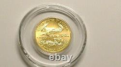 2015 AMERICAN GOLD EAGLE 1/10th OUNCE FINE GOLD $5.00 GOLD COIN AU $5