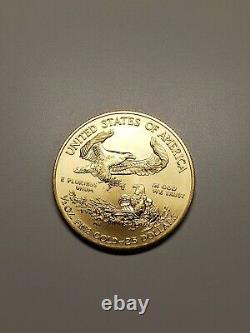2015 American Gold Eagle 1/2 oz Uncirculated. 999 Fine Gold