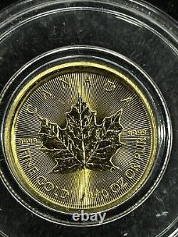 2015 Canada 1/10 oz. 9999 $5 Fine Gold Maple Leaf Coin BU in Capsule