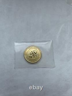 2015 Canada 1/4 oz GOLD Coin. 9999 Fine $10 Polar Bear & Cub Coin (BU)