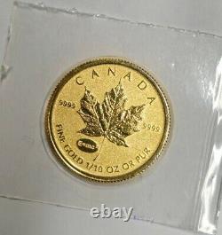 2015 Canadian Maple Leaf E=mc2 Privy 9999 Fine Gold 1/10 oz $5 Canada Coin