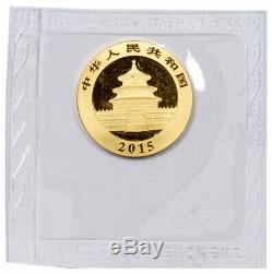 2015 China 1/4 Troy oz. 999 Fine Gold Panda 100 Yuan Mint Sealed