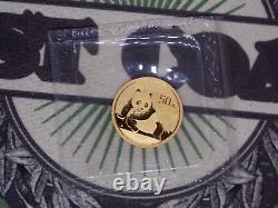 2015 China Gold 1/10oz. 999 Fine GOLD 50yn PANDA Sealed Bullion ECC&C, Inc