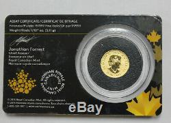2015 Royal Canadian Mint 1/10 oz. 99999 Fine Gold Howling Wolf in Assay Card