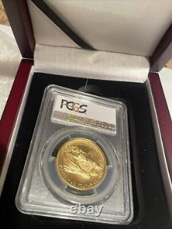 2015-W $100 PCGS MS70 High Relief First Strike. 9999 Fine Gold Bunting 1 of 200