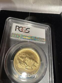 2015-W $100 PCGS MS70 High Relief First Strike. 9999 Fine Gold Bunting 1 of 200