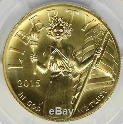 2015-W High Relief $100 Liberty Gold First Strike 1 oz. 9999 Fine PCGS MS70