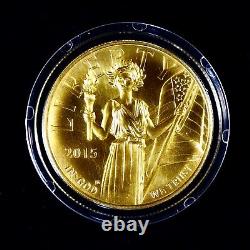 2015-W High Relief Liberty Eagle Gold Coin $100 US. 9999 Fine Gold in box w COA