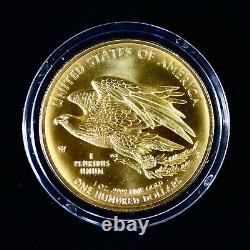 2015-W High Relief Liberty Eagle Gold Coin $100 US. 9999 Fine Gold in box w COA