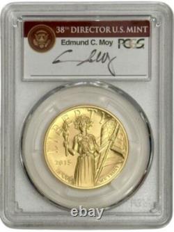 2015-W PCGS MS69 High Relief First Strike 1 oz. 9999 Fine Gold 100 Dollar Coin