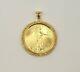 2016 1/2 Oz Fine Gold American Eagle $25 Coin In 14k Yellow Gold Pendant