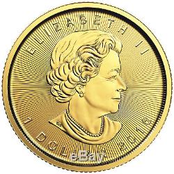 2016 1/20oz Canadian Gold Maple Leaf Coin. 9999 Fine BU