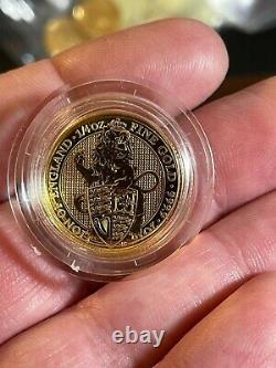 2016 1/4 oz Gold Queens Beast Lion of England. 9999 Fine