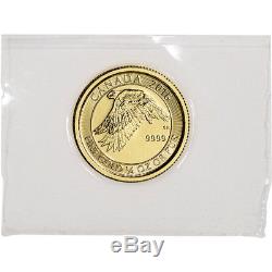 2016 Canada Gold White Snow Falcon $10 1/4 oz. 9999 Fine BU