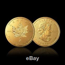 2016 Canada (RCM) Gold MapleGram 1 gram. 9999 Fine Gold Maple Leaf Coin