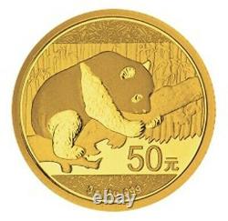 2016 China 3 Gram Gold Panda Brilliant Uncirculated. 999 Fine Gold Sealed