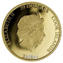 2016 Cook Islands $20 1/10 Oz. 9999 Fine Proof Gold Brexit Coin SKU41689