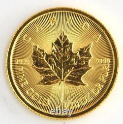 2016 Elizabeth II Canada Maple Leaf 1/20th Ounce. 999 Fine Pure Gold Coin Round