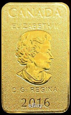 2016 Gold Royal Canadian Mint 1/10 Oz. 999 Fine Gold $25 Dollar Bar