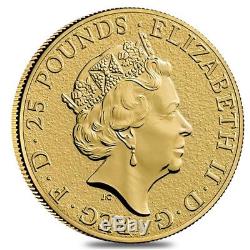 2016 Great Britain 1/4 oz Gold Queen's Beasts (Lion) Coin. 9999 Fine BU