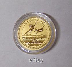 2016-P $15 Pearl Harbor 75th Anniversary 1/10 oz. 9999 Fine Gold Perth Mint