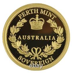 2016 Perth Mint Australian Sovereign $25 Dollars. 917 Fine Proof Gold Coin