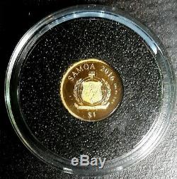 2016 Route 66 HWY. 24K Gold. 999 Fine $1 Coin Proof Gold Coins