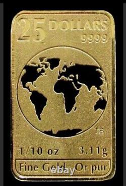 2016 Royal Canadian Mint Canada (1/10 Oz). 9999 Fine Gold! Unique/gorgeous