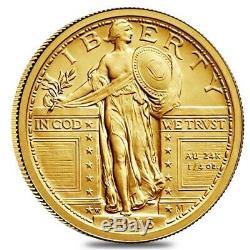 2016 W Centennial Standing Liberty Quarter 1/4oz. 9999 Fine Gold in OGP Bullion