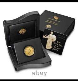 2016-W Standing Liberty Centennial 1/4oz Gold Coin W COA. 999 FINE GOLD