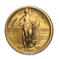 2016-W Standing Liberty Centennial 1/4oz Gold Coin W COA. 999 FINE GOLD