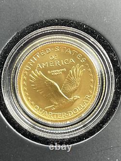 2016-W Standing Liberty Quarter Centennial Gold Coin. 9999 Fine 1/4 Troy Oz